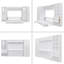 Grand lit escamotable mural avec placard, tiroirs et tablettes-999727206