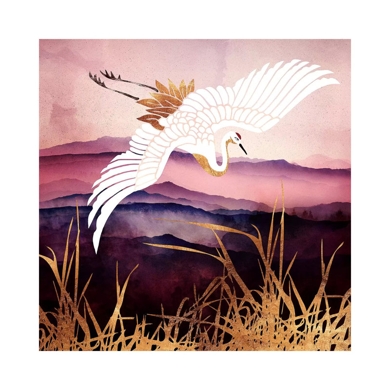 Elegant Flight III - impression d'art graphique, Toile tendue, Aucun mat, H 12 po x l 12 po x P 0,75 po