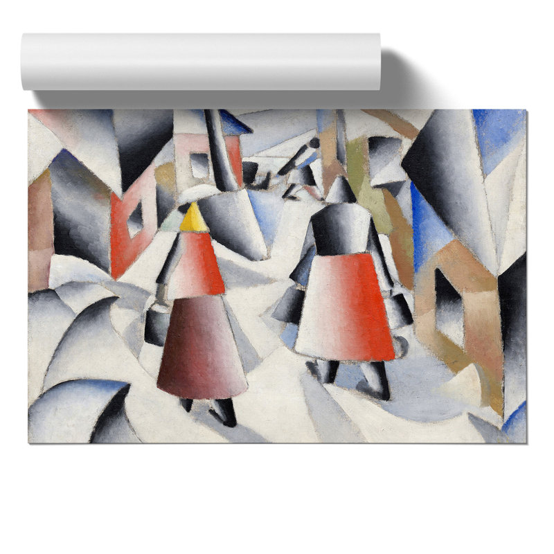 Village After Snowstorm by Kazimir Malevich - No Frame Painting, 42cm H x 59cm W x 0.1cm D