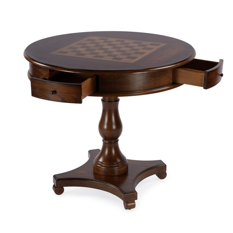 34" Chess Table, Light Brown