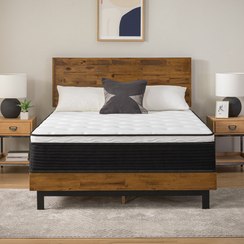 Zinus 13" Medium Euro Top Innerspring Mattress, Queen