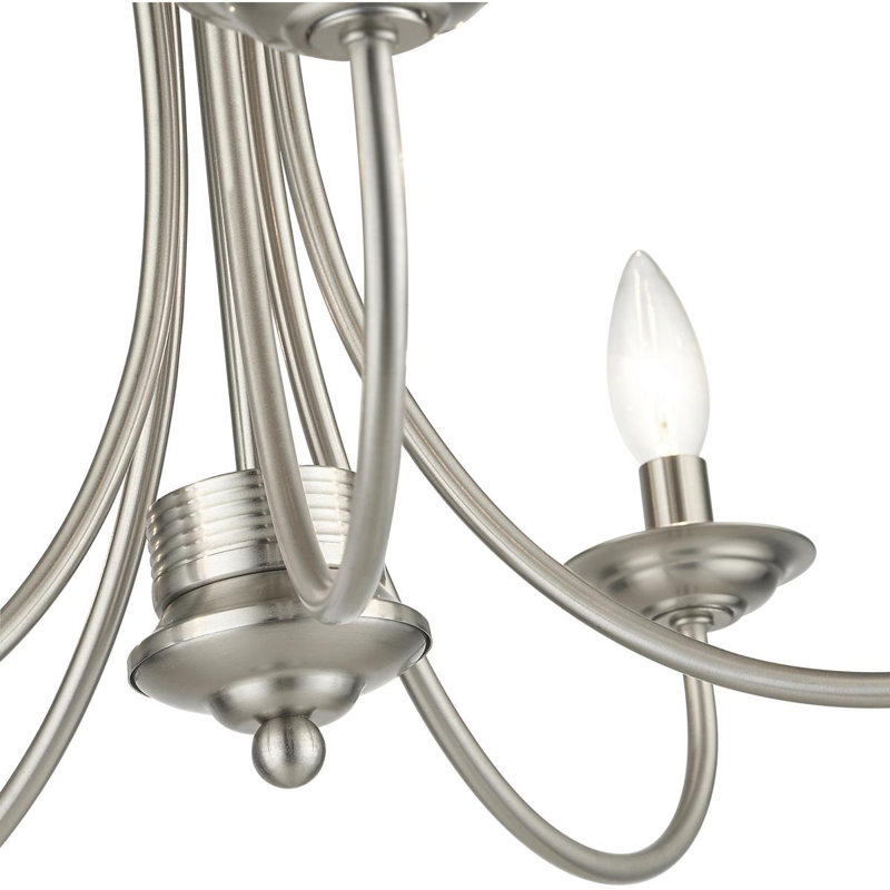 Easton Semi Flush Mount, Brushed Nickel