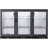 Kalamera three-door 11.2cu.ft back bar undercounter commercial beverage cooler