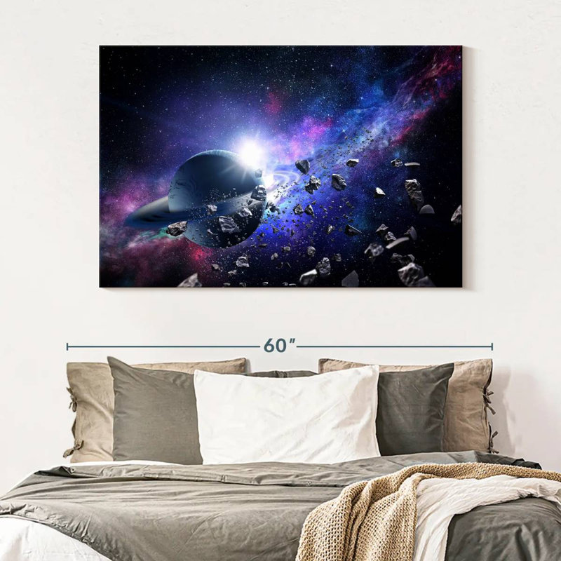 Oberle Asteroids In Space, 34" H x 51" W