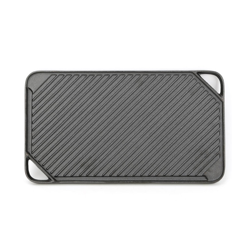 Grill Mark Black Cast Iron Reversible Griddle 16.75 x 9.5 in.