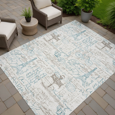Machine Washable Indoor/Outdoor Chantille ACN2639 Novelty Rug