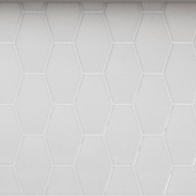 Long Hex 10.60in.x11 in. Glass Mosaic Tile