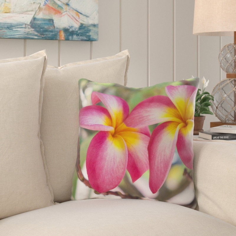 Coussin décoratif fleur Andreas, Microsuède, Intérieur