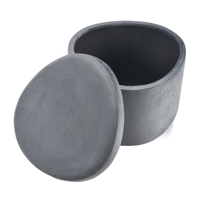 Repose-pieds avec rangement Linder - Gris anthracite, Gris