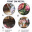 Hortensias dans la ferme, cuisine dans un vase en poterie I - reproduction d'art traditionnelle rose en métal-606891702