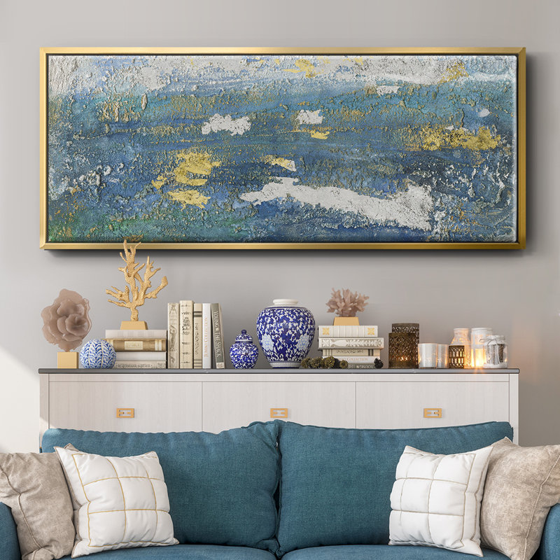 «Sparkling Sea II», toile encadrée, H 8 po x l 20 po