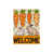 Orange/White/Black Bunny Carrot Welcome
