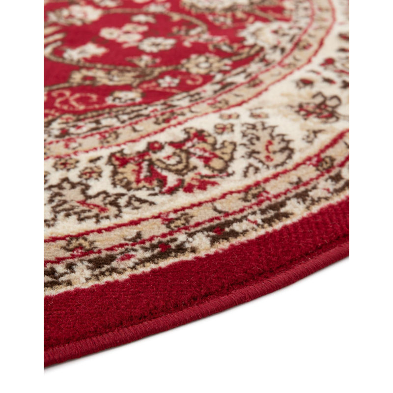 Bhatari Indoor Rug, Round 4'1", Burgundy
