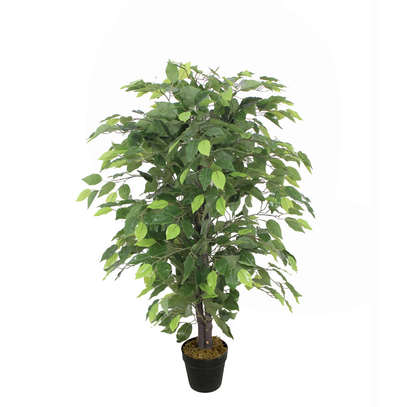Tradala Trees 90cm Faux Ficus Tree in Pot, Black