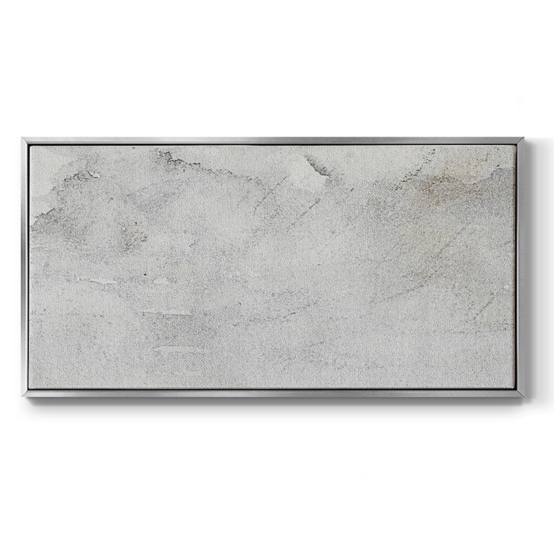 Nautical Series-CCL XXV- Toile tendue avec châssis tendue, prête à être accrochée, H 25 po x l 49 po, Argent argent