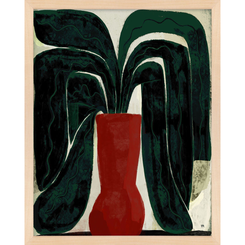 Plant #8 Painting by StudioM, Brown, 20" H x 16" W