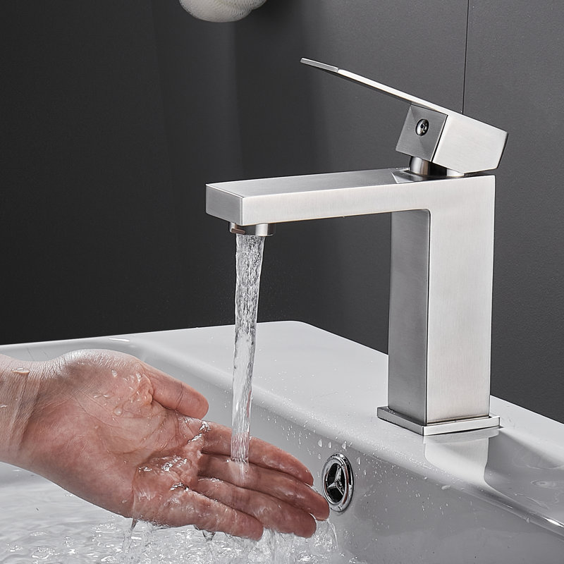 Robinet de salle de bain à un trou, Nickel