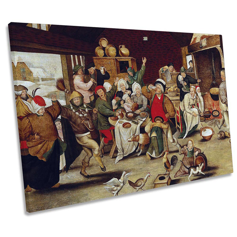 Pieter Brueghel The King Drinks - Wrapped Canvas Print, 30.5cm H x 45.7cm W x 2cm D