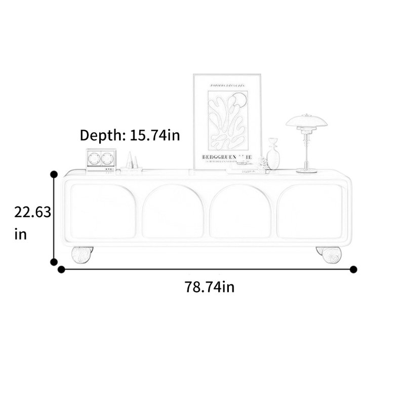 Creamy TV Stand Storage Style