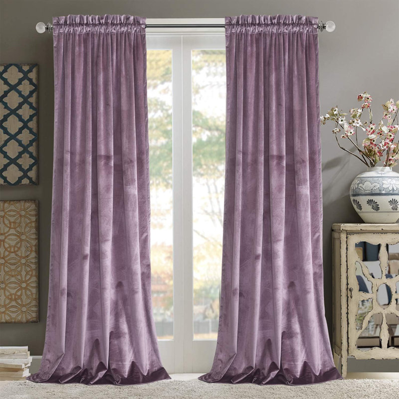 52"W Lavender 2 Panels Luxury Decor Blackout Curtains Drapes, 132.08cm Width x 305cm Drop