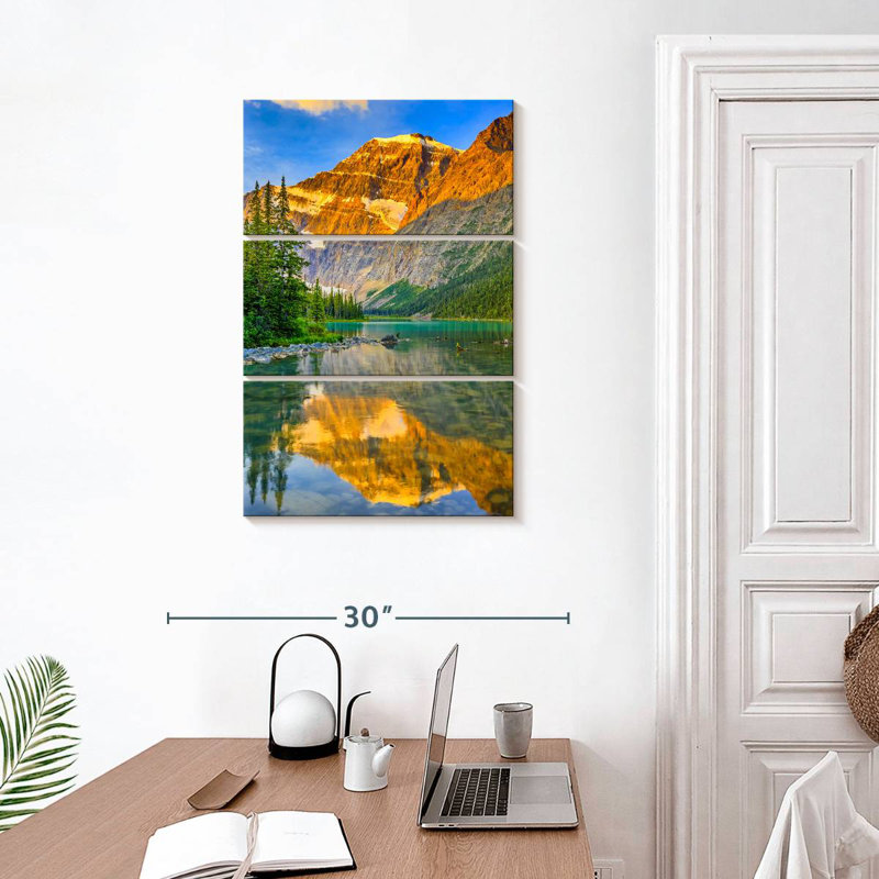 Alvord Mount Edith Cavell Alpenglow, H 32 po x l 20 po