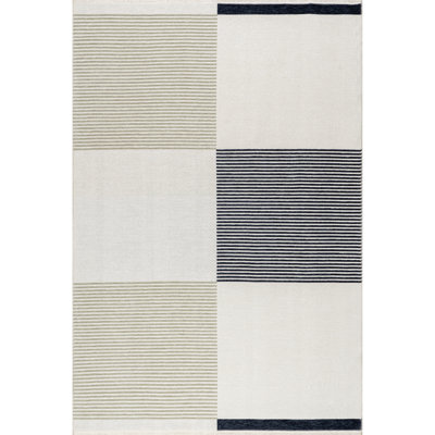 Olivette Geometric Machine Washable Area Rug