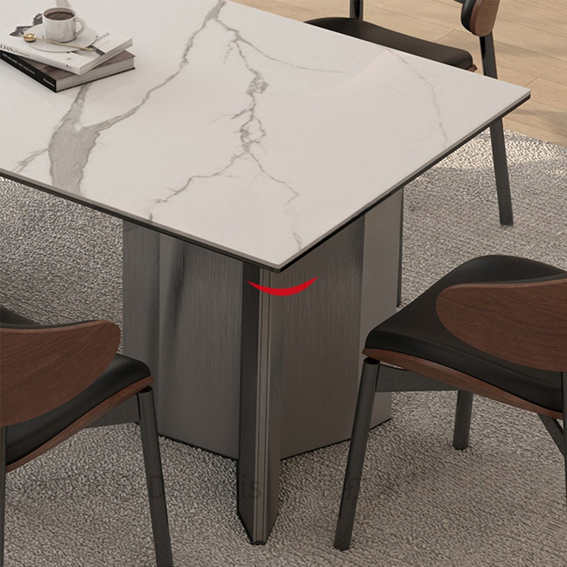 Ensemble de table et chaises de salle à manger haut de gamme Minimalist, H 29,52 po x L 55,11 po x l 31,49 po