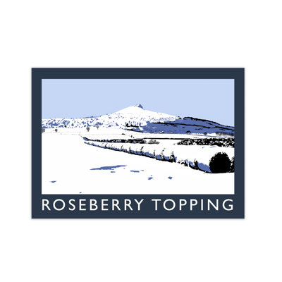 Roseberry Topping North Yorkshire In Snow by Richard O'Neill - Print
