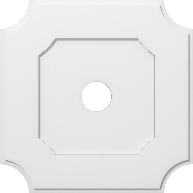 Médaillon de plafond contemporain en PVC de qualité architecturale 32 po x P 5 po x P 19 po x P 1 po