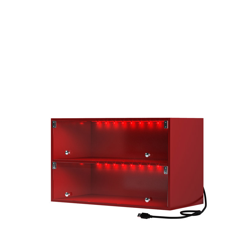Led Lighted Shoe Drawer With - , Fits 6 Pairs Of Sneakers, Wooden Material Compartment Music Function Accommodates Pairs, Wood