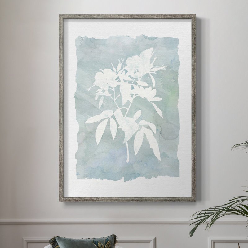 Silhouette Botanical III, reproduction encadrée - bois massif, H 30 po x l 24 po