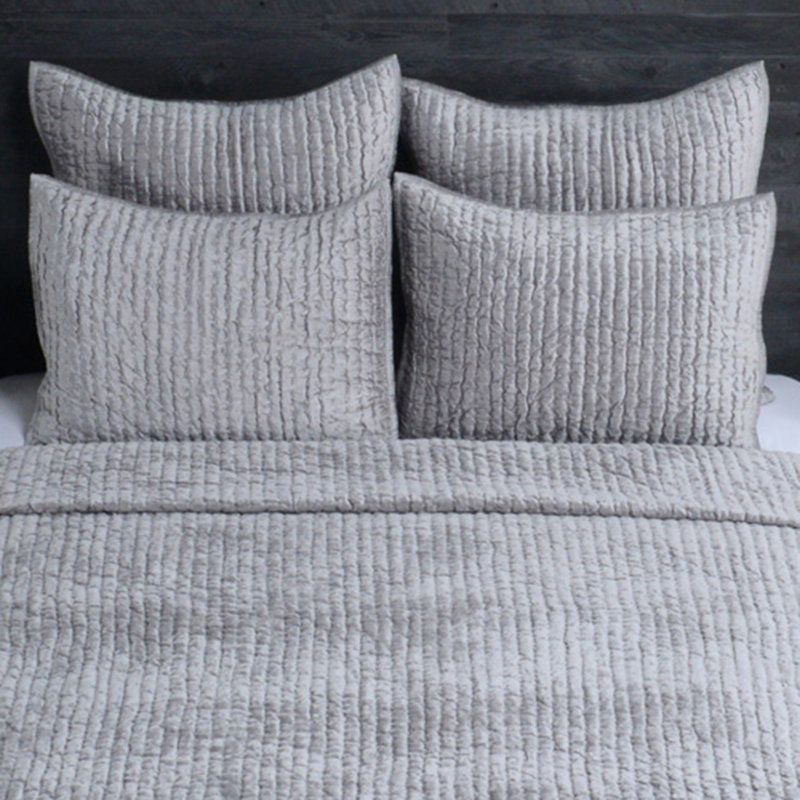 Lucio Polyester Sham, Standard, Gray