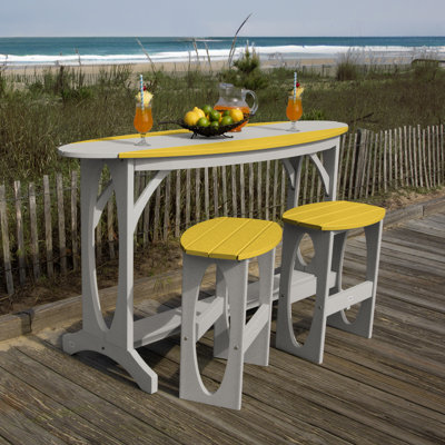 Shoreline 3-Piece Bar Height Balcony Set
