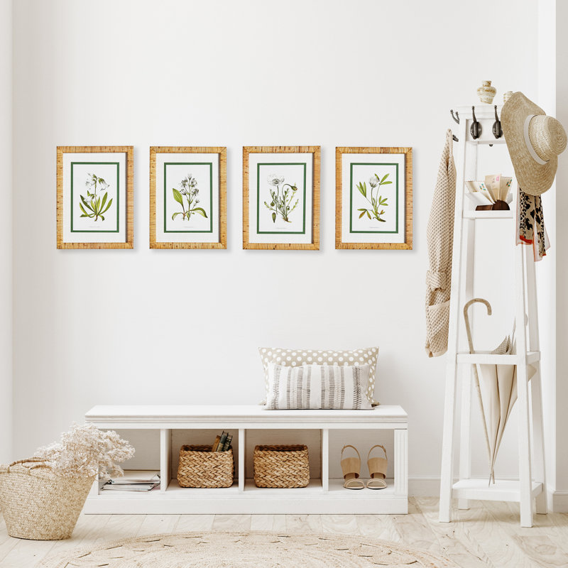 Andel " White Floral Study " 4 - Pieces