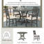 TREXM 5-Piece Round Dining Table and Chair Set with Special-, 42" x 42" x 30", MDF, Set of 5, Dining Table Set, Grey
