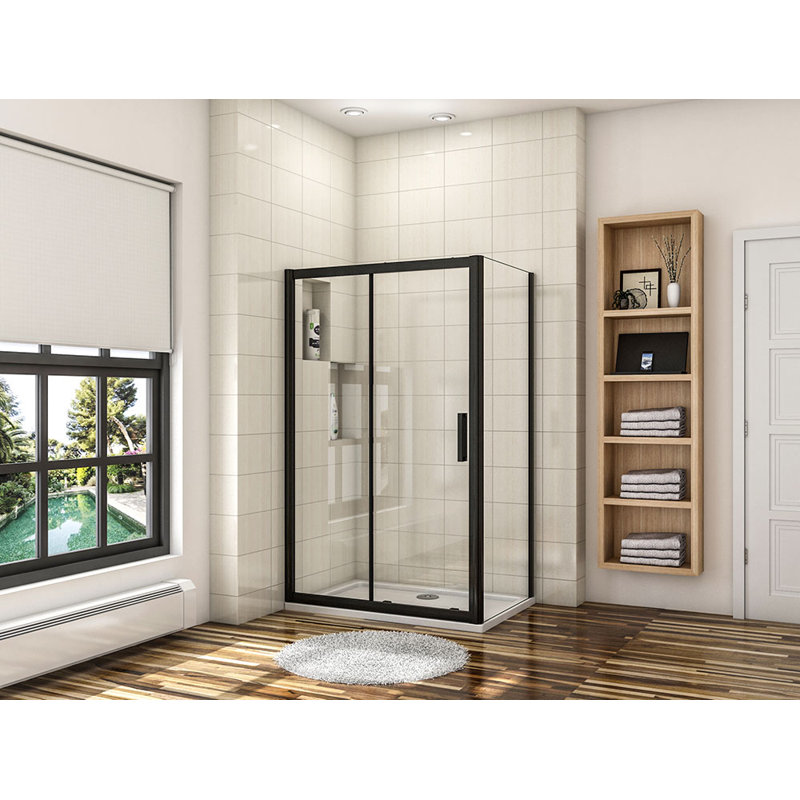 Amimma Sliding Rectangle Shower Enclosure with Tray  1950 x 1700 mm