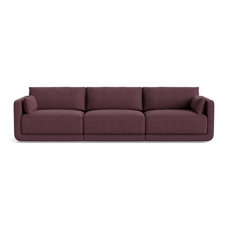 Eva Modular Sofa, Performance Weave - Aubergine