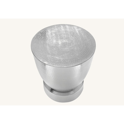 Versatile Metal Drum Nightstand For Bedroom And Living Room, Stylish And Functional.