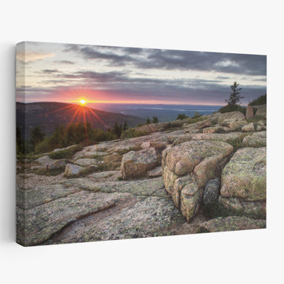 Rustic And Modern Rustic Acadia National Park Sunset