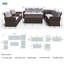 Ensemble de conversation modulaire avec coussins 5 pièces Vega-506369635