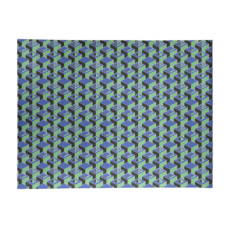 Chenille Geometric Indoor Rug, Rectangle 9' x 12'