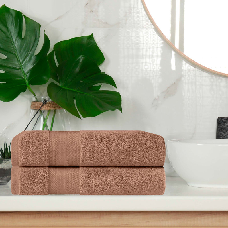 Finnian Plush Heavyweight, 100% Turkish Towel Collection, Taupe, Bath Towels - 2 Pack