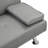 Multifunctional Grey Armrest Bed, Space Saving And Functional Leather Stainless Leg, User- Adjustment