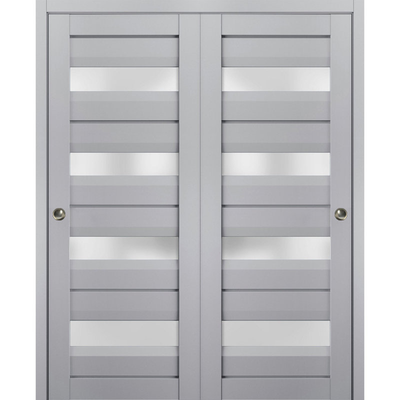 Portes de placard Veregio, 64 po x 80 po, Gris