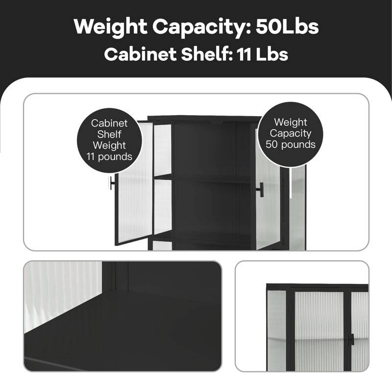 Navisha Bathroom Cabinet, Black