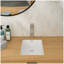 Lavabo de salle de bain vertical en céramique blanc encastré avec trop-plein 13,75 "X 20,25"