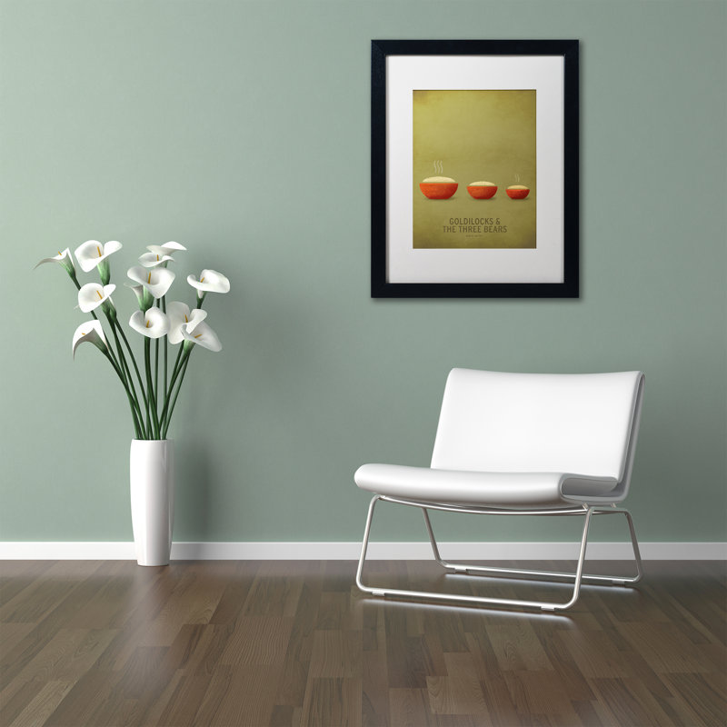 « goldilocks », art encadré, Blanc, H 20 po x l 16 po x P 0,5 po