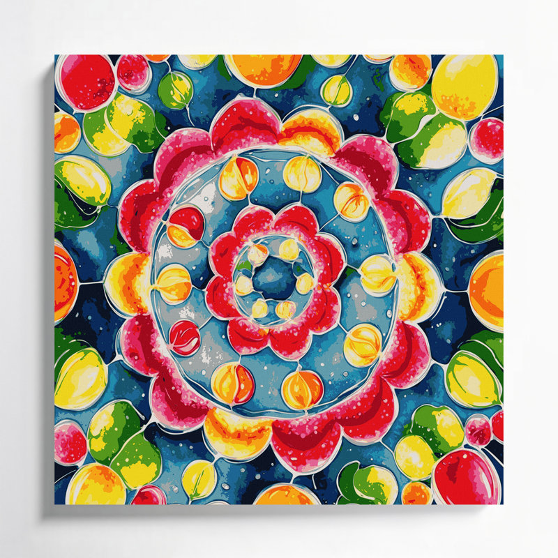 Art mural sur toile, "Desserts fruit jellies", H 12 po x l 12 po