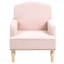 Chaise d'appoint rétro rose moderne - pieds en bois massif et tissu moelleux, capacité de 300 lb, facile à assembler-709474420-723411630-726300279