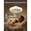 Ventilateur de plafond sans lame 18 "avec lumière, ventilateur de plafond RVB à profil bas pour moteur CC silencieux à 6 vitesses pour chambre d'enfant, télécommande et contrôle d'application
